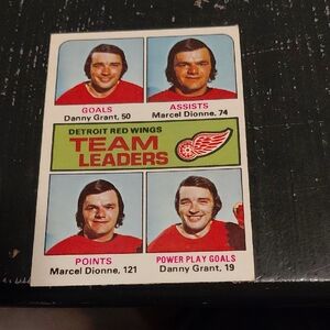 Detroit Red Wings Team Leaders Trading Card